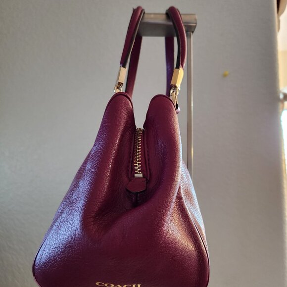 Euc Coach Madison Cranberry Leather Mini Shoulder Bag Handbag - Picture 8 of 15
